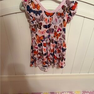 Little Sleepies Butterfly Print Dress - Multicolor